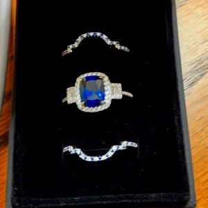 Sapphire & Diamond Bridal Set